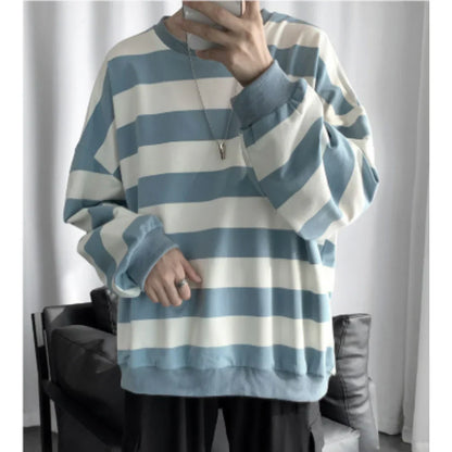Oversized winterpullover mit rundhalsausschnitt – herren