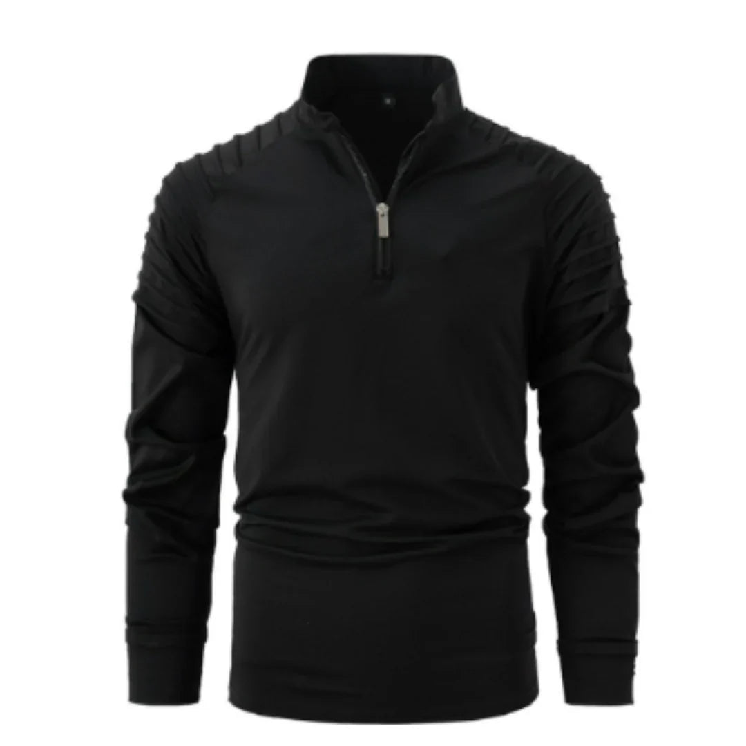 Herren langarm-half-zip pullover winter – komfortabler strick für kalte tage