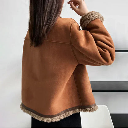 Wendy winter-sherpa-jacke für damen