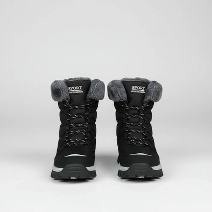 Wasserdichte winterstiefel für damen mit fellfutter – damen