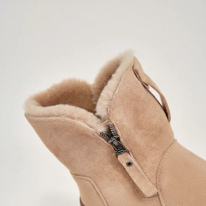 Winterstiefeletten für damen mit plateau und fellfutter – damen