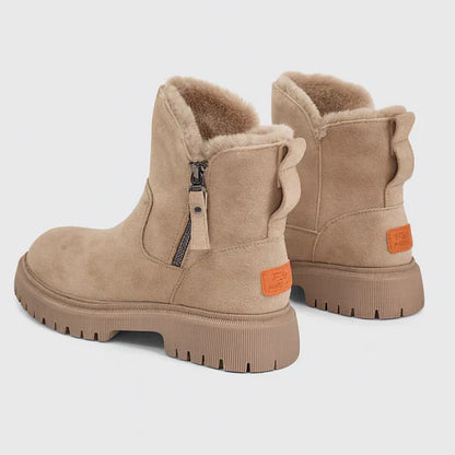 Winterstiefeletten für damen mit plateau und fellfutter – damen