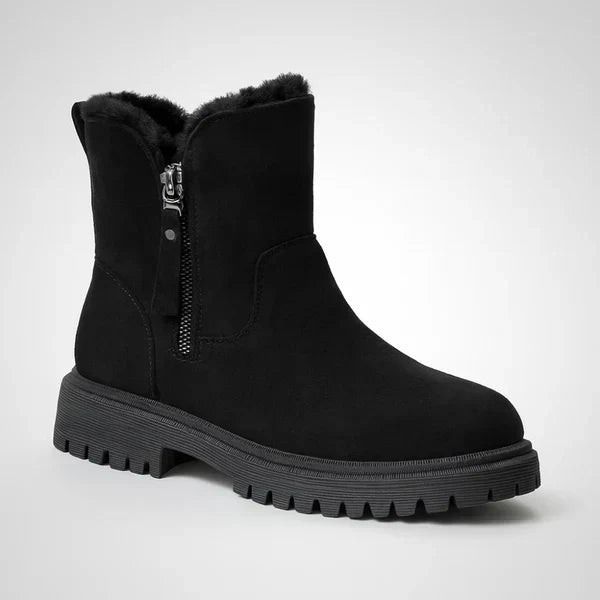 Winterstiefeletten für damen mit plateau und fellfutter – damen