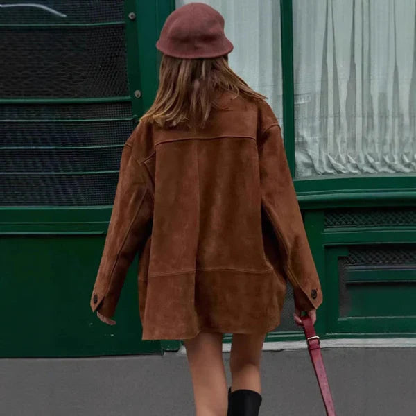 Weiche, elegante damenjacke mit taschen – damen