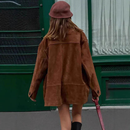 Weiche, elegante damenjacke mit taschen – damen