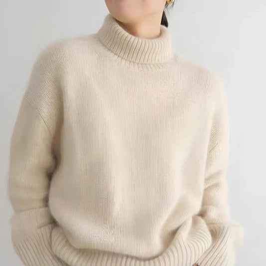 Weicher und warmer rollkragenpullover für damen