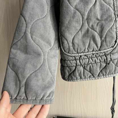 Vintage-steppwinterjacke für damen – damen