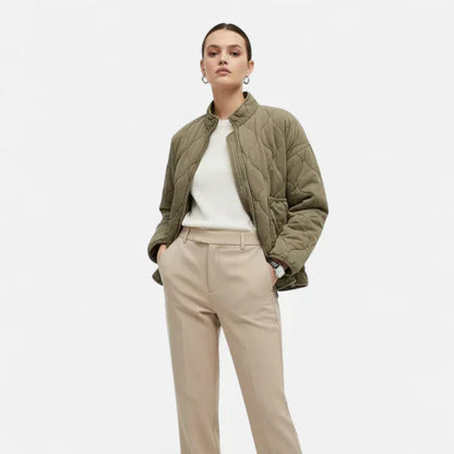 Vintage-steppwinterjacke für damen – damen