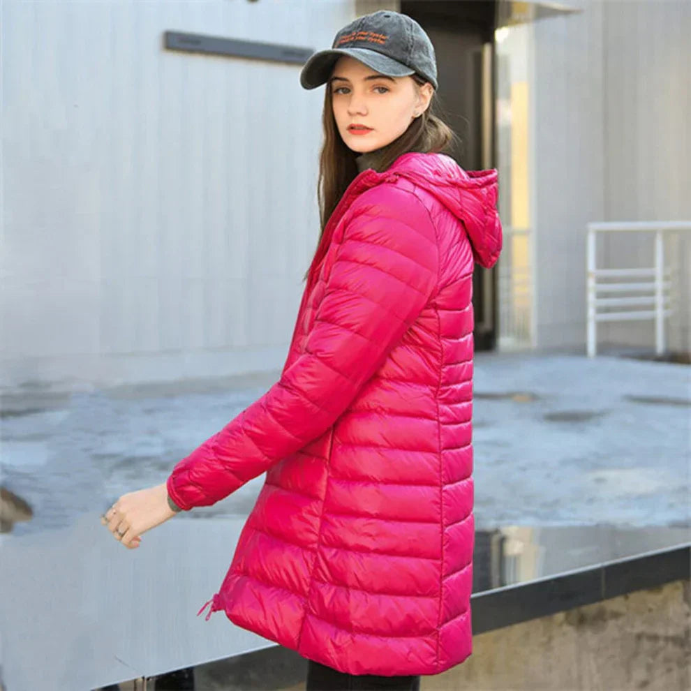 Wasserdichte, ultraleichte steppjacke für damen