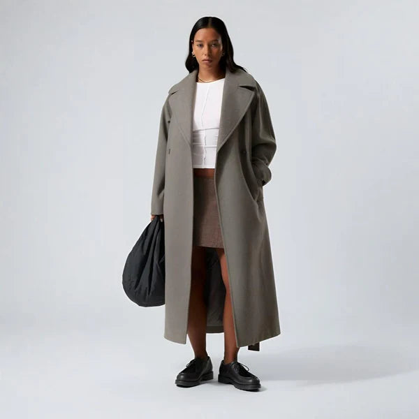 Oversize-wollmantel für damen, lässig-schick