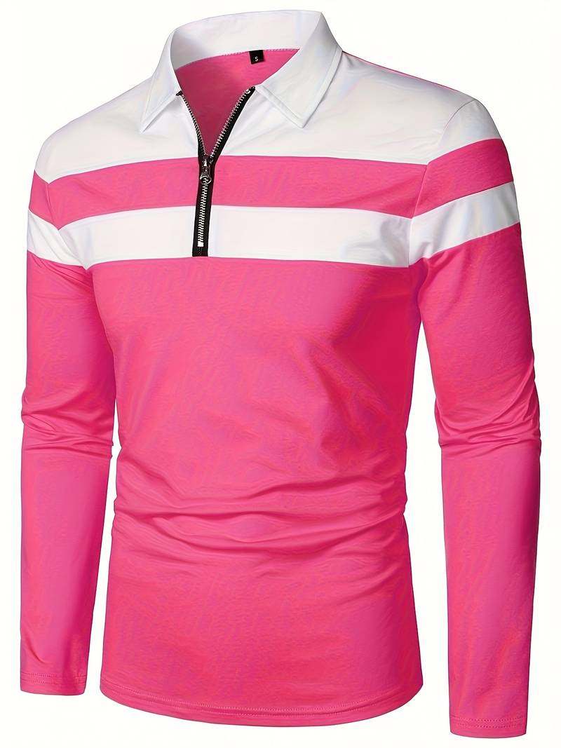 Ethan langärmeliges poloshirt mit reißverschluss