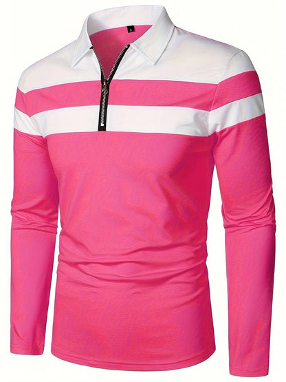 Ethan langärmeliges poloshirt mit reißverschluss