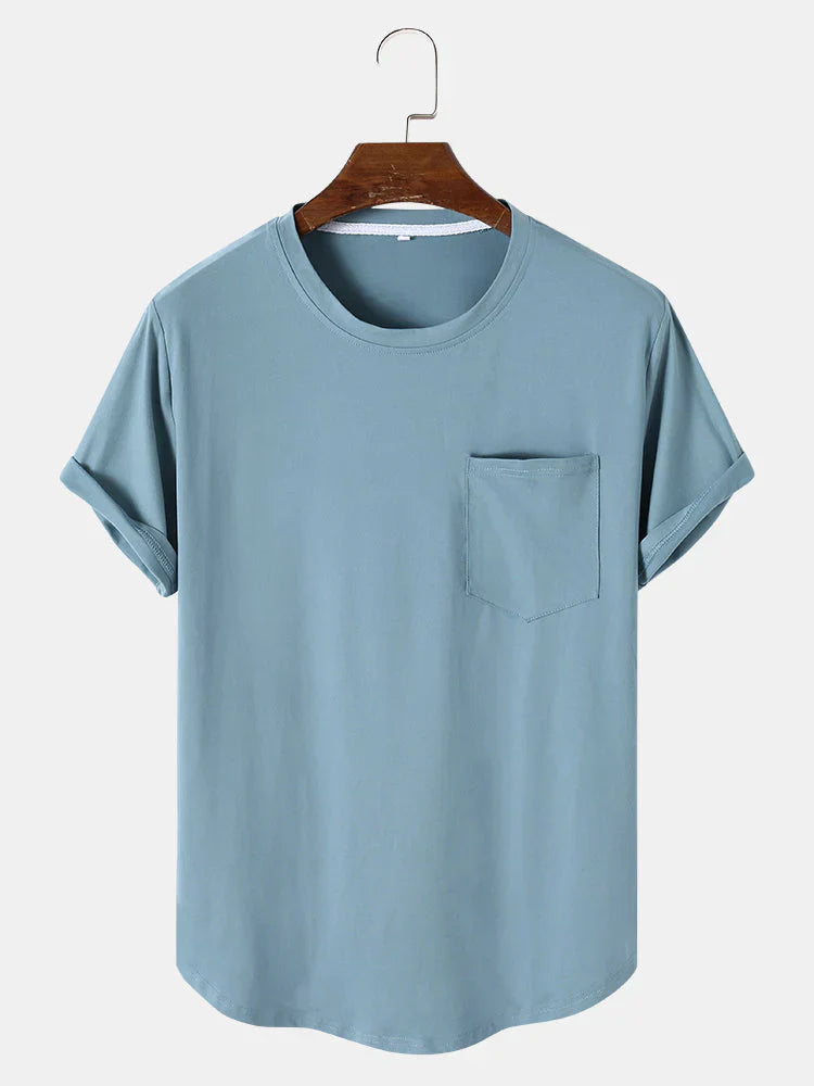 Tom | schlichte basic-t-shirts mit taschen