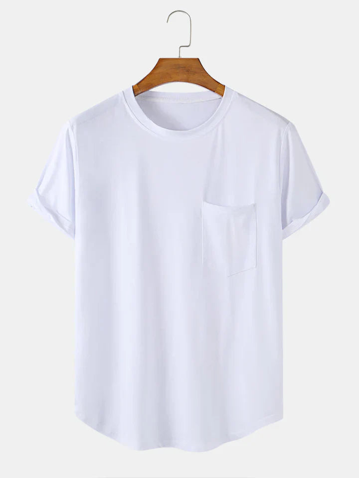 Tom | schlichte basic-t-shirts mit taschen