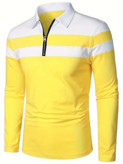 Ethan langärmeliges poloshirt mit reißverschluss