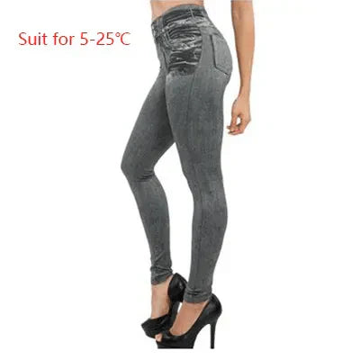 Bernadine - leggings aus denim-imitat
