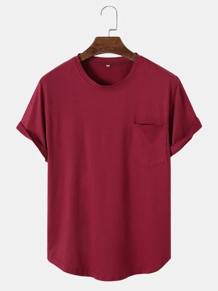 Tom | schlichte basic-t-shirts mit taschen