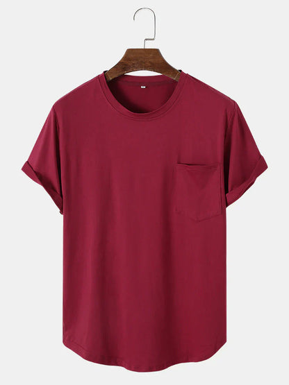 Tom | schlichte basic-t-shirts mit taschen
