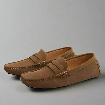 Wildleder-slipper für herren