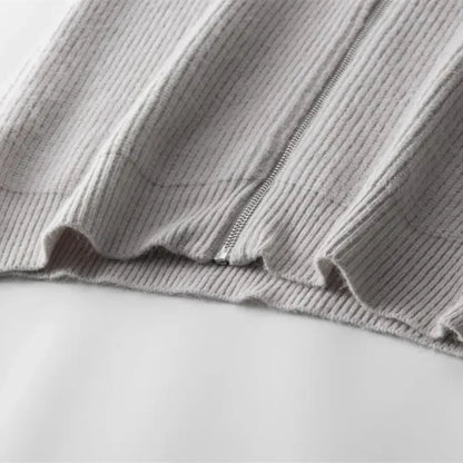 Wärmerer herren-rippstrickpullover mit reißverschluss - herren