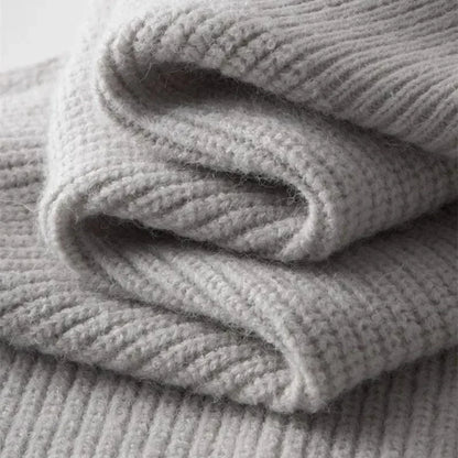 Wärmerer herren-rippstrickpullover mit reißverschluss - herren