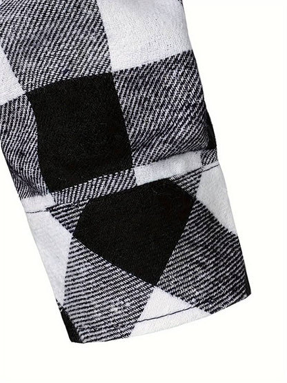 James - langärmeliges kariertes flanell-polohemd