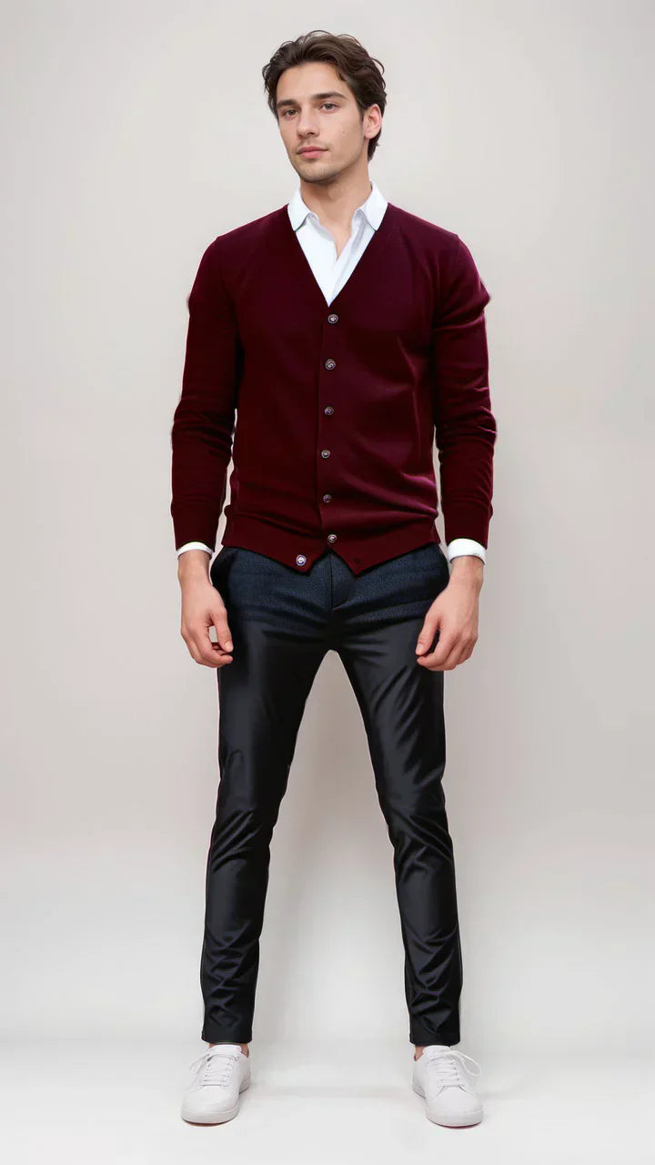 Stefan comfort herren cardigan – weicher strick für alltag