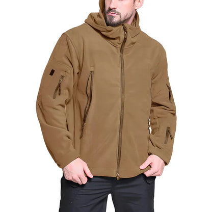 Taktische fleecejacke für herren mit kapuze - herren