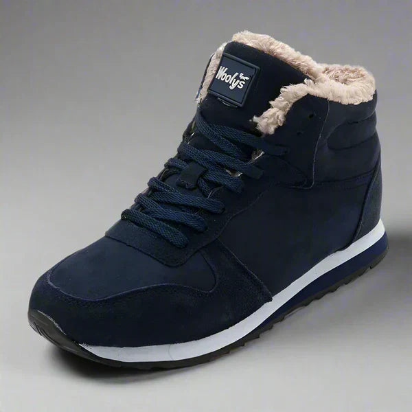 Warme, pelzgefütterte herren-winterstiefel mit hohem schaft – herren